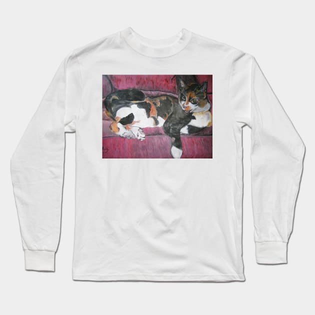 Muezza Long Sleeve T-Shirt by Reilly's Fine Art and Designs